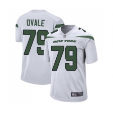 Men's New York Jets #79 Brent Qvale Game White Football Jersey