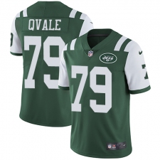 Youth Nike New York Jets #79 Brent Qvale Elite Green Team Color NFL Jersey