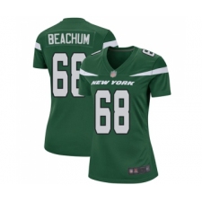 Women's New York Jets #68 Kelvin Beachum Game Green Team Color Football Jersey