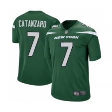 Men's New York Jets #7 Chandler Catanzaro Game Green Team Color Football Jersey