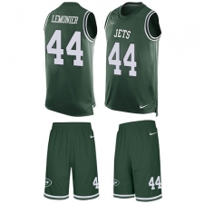 Men's Nike New York Jets #44 Corey Lemonier Limited Green Tank Top Suit NFL Jersey