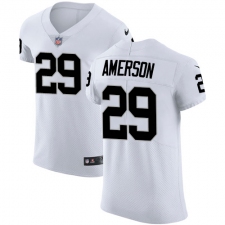 Men's Nike Oakland Raiders #29 David Amerson White Vapor Untouchable Elite Player NFL Jersey