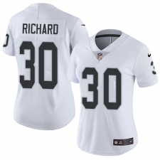 Women's Nike Oakland Raiders #30 Jalen Richard Elite White NFL Jersey