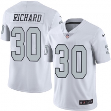 Youth Nike Oakland Raiders #30 Jalen Richard Elite White Rush Vapor Untouchable NFL Jersey
