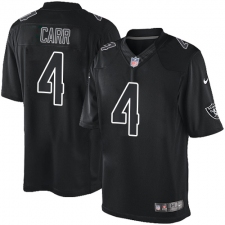 Men's Nike Oakland Raiders #4 Derek Carr Limited Black Impact NFL Jersey