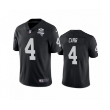 Men's Oakland Raiders #4 Derek Carr Black 2020 Inaugural Season Vapor Limited Jersey