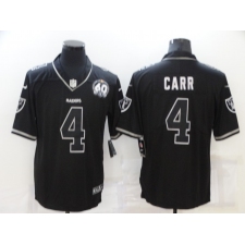 Men's Oakland Raiders #4 Derek Carr Black 60th Anniversary Vapor Untouchable Limited Jersey