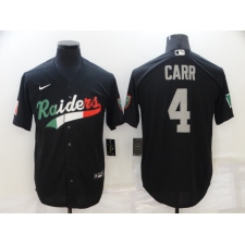 Men's Oakland Raiders #4 Derek Carr Black Mexico Nike Limited Jersey