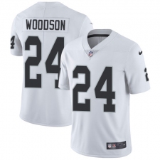 Youth Nike Oakland Raiders #24 Charles Woodson Elite White NFL Jersey