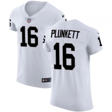 Men's Nike Oakland Raiders #16 Jim Plunkett White Vapor Untouchable Elite Player NFL Jersey