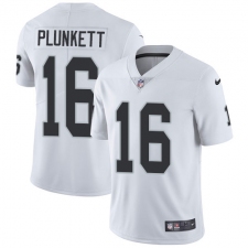 Men's Nike Oakland Raiders #16 Jim Plunkett White Vapor Untouchable Limited Player NFL Jersey