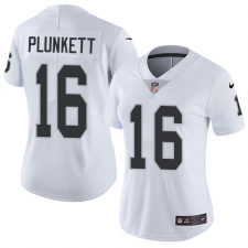 Women's Nike Oakland Raiders #16 Jim Plunkett Elite White NFL Jersey