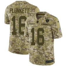 Youth Nike Oakland Raiders #16 Jim Plunkett Limited Camo 2018 Salute to Service NFL Jersey