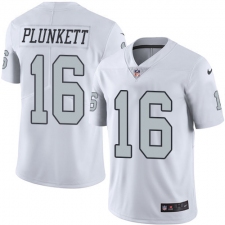 Youth Nike Oakland Raiders #16 Jim Plunkett Limited White Rush Vapor Untouchable NFL Jersey