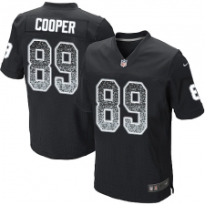 Men's Nike Oakland Raiders #89 Amari Cooper Elite Black Home Drift Fashion NFL Jersey