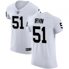Men's Nike Oakland Raiders #51 Bruce Irvin White Vapor Untouchable Elite Player NFL Jersey