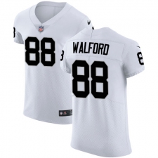 Men's Nike Oakland Raiders #88 Clive Walford White Vapor Untouchable Elite Player NFL Jersey