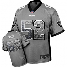 Youth Nike Oakland Raiders #52 Khalil Mack Elite Grey Drift Fashion NFL Jersey
