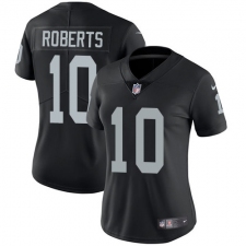 Women's Nike Oakland Raiders #10 Seth Roberts Elite Black Team Color NFL Jersey