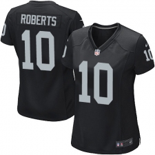 Women's Nike Oakland Raiders #10 Seth Roberts Game Black Team Color NFL Jersey
