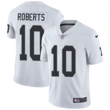 Youth Nike Oakland Raiders #10 Seth Roberts Elite White NFL Jersey
