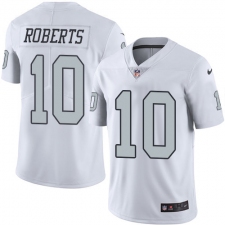 Youth Nike Oakland Raiders #10 Seth Roberts Elite White Rush Vapor Untouchable NFL Jersey