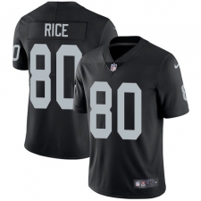 Youth Nike Oakland Raiders #80 Jerry Rice Elite Black Team Color NFL Jersey