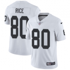 Youth Nike Oakland Raiders #80 Jerry Rice Elite White NFL Jersey