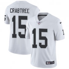 Youth Nike Oakland Raiders #15 Michael Crabtree Elite White NFL Jersey
