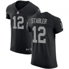 Men's Nike Oakland Raiders #12 Kenny Stabler Black Team Color Vapor Untouchable Elite Player NFL Jersey