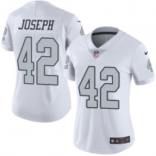 Women's Nike Oakland Raiders #42 Karl Joseph Limited White Rush Vapor Untouchable NFL Jersey