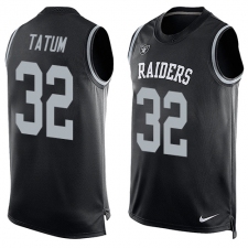 Men's Nike Oakland Raiders #32 Marcus Allen Limited Black Player Name & Number Tank Top NFL Jersey