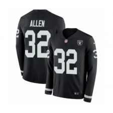 Men's Nike Oakland Raiders #32 Marcus Allen Limited Black Therma Long Sleeve NFL Jersey