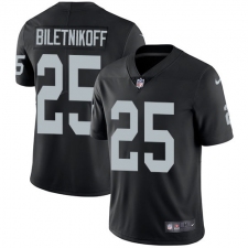 Men's Nike Oakland Raiders #25 Fred Biletnikoff Black Team Color Vapor Untouchable Limited Player NFL Jersey