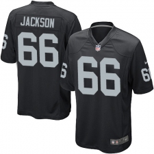 Men's Nike Oakland Raiders #66 Gabe Jackson Game Black Team Color NFL Jersey