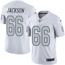 Youth Nike Oakland Raiders #66 Gabe Jackson Elite White Rush Vapor Untouchable NFL Jersey