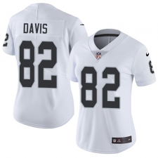 Women's Nike Oakland Raiders #82 Al Davis Elite White NFL Jersey