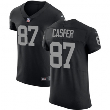Men's Nike Oakland Raiders #87 Dave Casper Black Team Color Vapor Untouchable Elite Player NFL Jersey