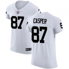 Men's Nike Oakland Raiders #87 Dave Casper White Vapor Untouchable Elite Player NFL Jersey