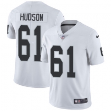 Men's Nike Oakland Raiders #61 Rodney Hudson White Vapor Untouchable Limited Player NFL Jersey