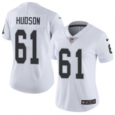 Women's Nike Oakland Raiders #61 Rodney Hudson Elite White NFL Jersey