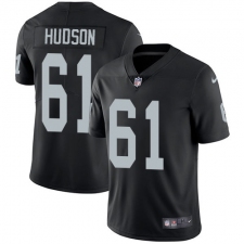 Youth Nike Oakland Raiders #61 Rodney Hudson Elite Black Team Color NFL Jersey