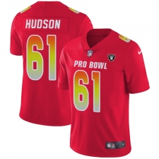 Youth Nike Oakland Raiders #61 Rodney Hudson Limited Red 2018 Pro Bowl NFL Jersey