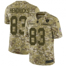 Men's Nike Oakland Raiders #83 Ted Hendricks Limited Camo 2018 Salute to Service NFL Jersey