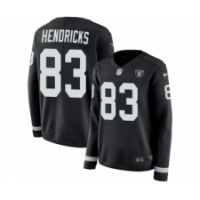 Women's Nike Oakland Raiders #83 Ted Hendricks Limited Black Therma Long Sleeve NFL Jersey