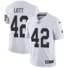 Youth Nike Oakland Raiders #42 Ronnie Lott Elite White NFL Jersey