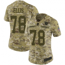 Women's Nike Oakland Raiders #78 Justin Ellis Limited Camo 2018 Salute to Service NFL Jersey