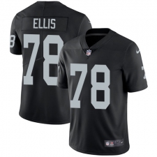 Youth Nike Oakland Raiders #78 Justin Ellis Elite Black Team Color NFL Jersey