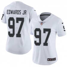 Women's Nike Oakland Raiders #97 Mario Edwards Jr Elite White NFL Jersey