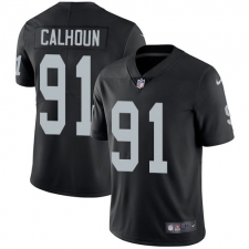 Youth Nike Oakland Raiders #91 Shilique Calhoun Black Team Color Vapor Untouchable Limited Player NFL Jersey